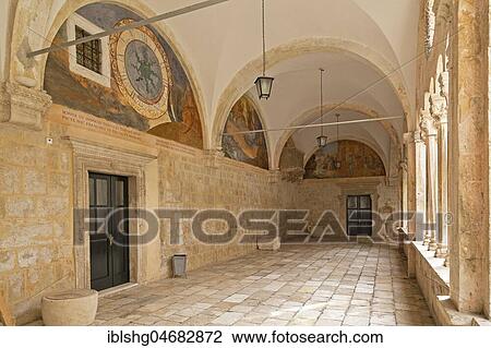 Arcade, Franciscan Monastery, Old Town, Dubrovnik, Croatia, Europe View Large Photo Image Stock Image - Arcade, Franciscan Monastery, Old Town, Dubrovnik, Croatia, Europe. Fotosearch