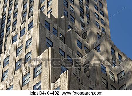 Stock Image - Architectural detail, facade of Salmon Tower Building, Manhattan, New York, USA, North America. Fotosearch