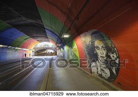 Augsburger Kunsttunnel, station underpass Pfersee, Augsburg, Swabia, Bavaria, Germany, Europe View Large Photo Image Stock Photo - Augsburger Kunsttunnel, station underpass Pfersee, Augsburg, Swabia, Bavaria, Germany, Europe. Fotosearch