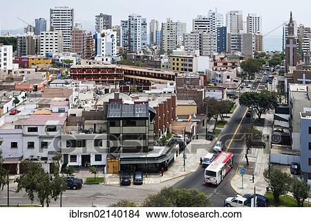 Avenida Santa Cruz in the district of Miraflores, Lima, Peru, South America View Large Photo Image Picture - Avenida Santa Cruz in the district of Miraflores, Lima, Peru, South America. Fotosearch