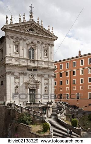 Baroque facade of Santi Domenico e Sisto, Rome, Italy, Europe View Large Photo Image Stock Photo - Baroque facade of Santi Domenico e Sisto, Rome, Italy, Europe. Fotosearch