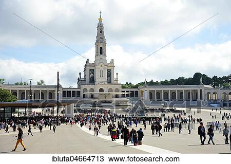 Stock Image - Basilica Antiga, Sanctuary, Fatima, Portugal, Europe. Fotosearch