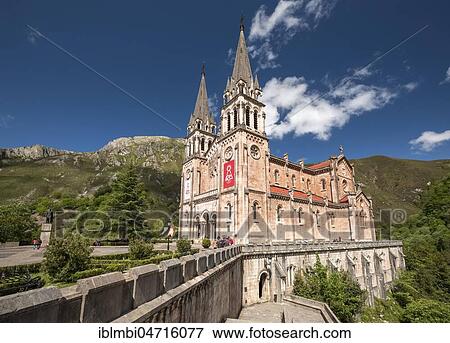 Basilica of Covadonga, Santa Maria la Real Basilica, Picos de Europa National Park, Covadonga, Cangas de Onís, Asturias, Spain, Europe View Large Photo Image Stock Photo - Basilica of Covadonga, Santa Maria la Real Basilica, Picos de Europa National Park, Covadonga, Cangas de Onís, Asturias, Spain, Europe. Fotosearch