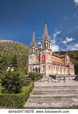 Basilica of Covadonga, Santa Maria la Real Basilica, Picos de Europa National Park, Covadonga, Cangas de Onís, Asturias, Spain, Europe View Large Photo Image Stock Photograph - Basilica of Covadonga, Santa Maria la Real Basilica, Picos de Europa National Park, Covadonga, Cangas de Onís, Asturias, Spain, Europe. Fotosearch