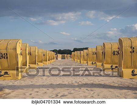Beach with beach chairs, Travemünde, Baltic Sea, Schleswig-Holstein, Germany, Europe View Large Photo Image Picture - Beach with beach chairs, Travemünde, Baltic Sea, Schleswig-Holstein, Germany, Europe. Fotosearch