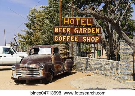 Stock Photo - Beer garden near Helmeringhausen, Namibia, Africa. Fotosearch