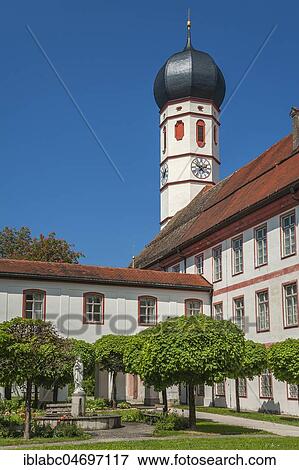 Beuerberg Monastery, courtyard, Upper Bavaria, Bavaria, Germany, Europe View Large Photo Image Stock Photo - Beuerberg Monastery, courtyard, Upper Bavaria, Bavaria, Germany, Europe. Fotosearch