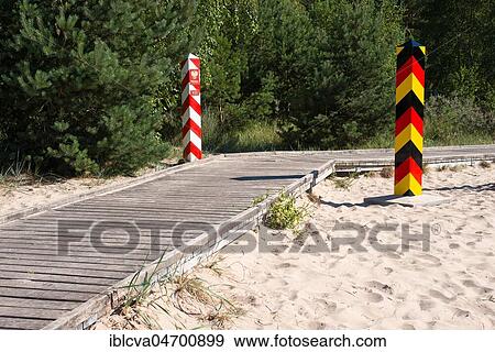 Boardwalk on the former death strip, border between Germany and Poland, Baltic Sea coast, Ahlbeck, Swinemünde, island Usedom, Mecklenburg-Western Pomerania, Germany, Poland, Europe View Large Photo Image Stock Photo - Boardwalk on the former death strip, border between Germany and Poland, Baltic Sea coast, Ahlbeck, Swinemünde, island Usedom, Mecklenburg-Western Pomerania, Germany, Poland, Europe. Fotosearch