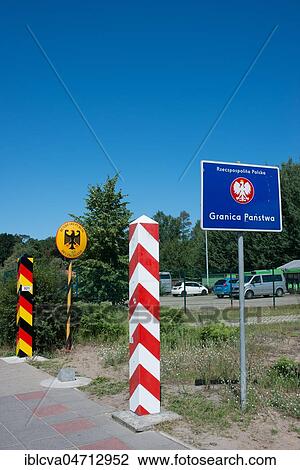 Border between Germany and Poland, Polish and German border posts and signs, Ahlbeck, Swinemünde, Usedom Island, Mecklenburg-Western Pomerania, Germany, Poland, Europe View Large Photo Image Stock Image - Border between Germany and Poland, Polish and German border posts and signs, Ahlbeck, Swinemünde, Usedom Island, Mecklenburg-Western Pomerania, Germany, Poland, Europe. Fotosearch