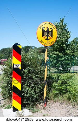 Border between Germany and Poland, German border post and sign, Ahlbeck, Swinemünde, Usedom Island, Mecklenburg-Western Pomerania, Germany, Poland, Europe View Large Photo Image Stock Photo - Border between Germany and Poland, German border post and sign, Ahlbeck, Swinemünde, Usedom Island, Mecklenburg-Western Pomerania, Germany, Poland, Europe. Fotosearch