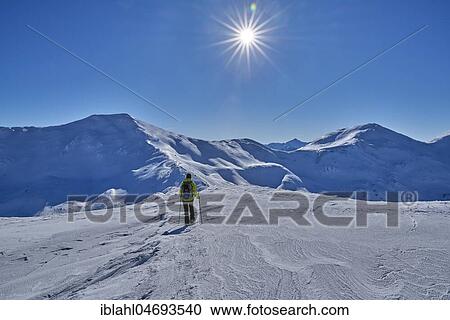 Brenner border crest with snowshoe hiker, Obernberg, Tyrol, Austria, Europe View Large Photo Image Stock Image - Brenner border crest with snowshoe hiker, Obernberg, Tyrol, Austria, Europe. Fotosearch