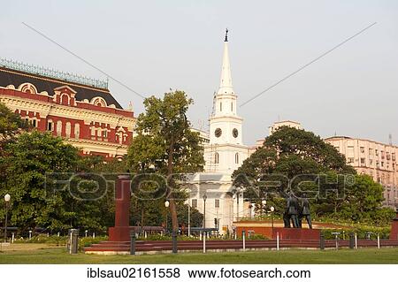 British colonial architecture, seat of government Writers' Building, St. Andrew's Kirk, church, steeple, BBD Bag, Dalhousie Square, Calcutta, Kolkata, West Bengal, Indian, South Asia, Asia View Large Photo Image Stock Photo - British colonial architecture, seat of government Writers' Building, St. Andrew's Kirk, church, steeple, BBD Bag, Dalhousie Square, Calcutta, Kolkata, West Bengal, Indian, South Asia, Asia. Fotosearch