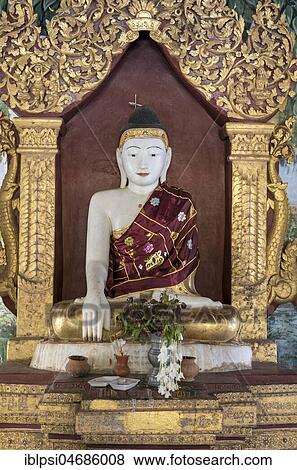 Buddha at Shwezigon Pagoda, Bagan, Nyaung-U, Myanmar, Asia View Large Photo Image Stock Photo - Buddha at Shwezigon Pagoda, Bagan, Nyaung-U, Myanmar, Asia. Fotosearch