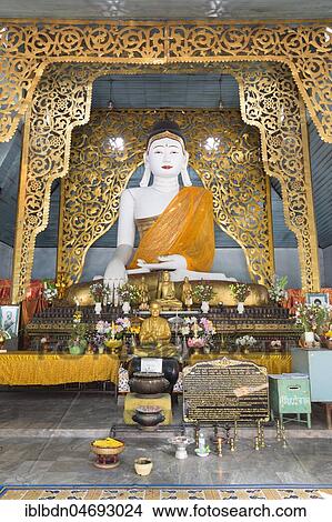 Buddha statue, Wat Jong Klang and Wat Jong Kham, Mae Hong Son, Thailand, Asia View Large Photo Image Picture - Buddha statue, Wat Jong Klang and Wat Jong Kham, Mae Hong Son, Thailand, Asia. Fotosearch