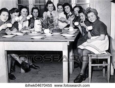 Bund deutscher Mädel (BDM), part of the Hitler Youth for Girls, coffee party, 1940s, Germany, Europe View Large Photo Image Stock Photography - Bund deutscher Mädel (BDM), part of the Hitler Youth for Girls, coffee party, 1940s, Germany, Europe. Fotosearch