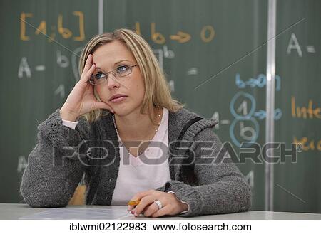 Burnout, excessive demand, test, trainee teacher, student, prospective teacher, young teacher, mathematics, blackboard, classroom, Baden-Wuerttemberg, Germany, Europe View Large Photo Image Stock Image - Burnout, excessive demand, test, trainee teacher, student, prospective teacher, young teacher, mathematics, blackboard, classroom, Baden-Wuerttemberg, Germany, Europe. Fotosearch