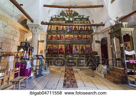 Byzantine Abbey of Pojan, Saint Mary Orthodox Church and Monastery, Interior, Iconostasis, Apollonia Archaeological Park, Pojani Village, Illyria, Albania, Europe View Large Photo Image Stock Photo - Byzantine Abbey of Pojan, Saint Mary Orthodox Church and Monastery, Interior, Iconostasis, Apollonia Archaeological Park, Pojani Village, Illyria, Albania, Europe. Fotosearch