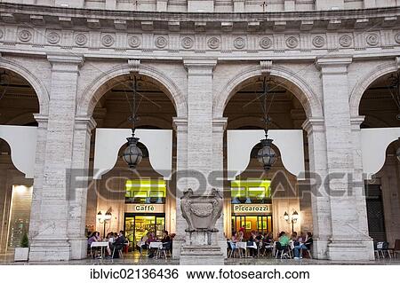 Cafe under arcades at dusk, Piazza della Repubblica, Rome, Italy, Europe., Europe View Large Photo Image Stock Photograph - Cafe under arcades at dusk, Piazza della Repubblica, Rome, Italy, Europe., Europe. Fotosearch