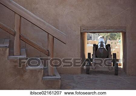 Cannon platform in Fort Nizwa, Oman, Arabian Peninsula, Middle East, Asia View Large Photo Image Stock Photo - Cannon platform in Fort Nizwa, Oman, Arabian Peninsula, Middle East, Asia. Fotosearch
