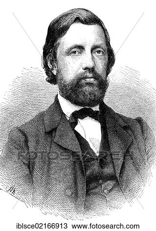Stock Image - Carl Riedel or Karl Riedel, 1827 - 1888, a German conductor and composer, historical wood engraving, 1886. Fotosearch