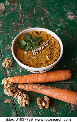 Stock Photo - Carrot spread, silllife, food, studio shot. Fotosearch