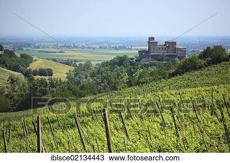Stock Image - Castello di Torrechiara, Emilia Romagna, Italy, Europe. Fotosearch