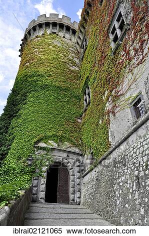 Castello Odescalchi, fortress, portal, bastion covered in ivy (Hedera helix), Bracciano, Lazio, Italy, Europe View Large Photo Image Stock Photography - Castello Odescalchi, fortress, portal, bastion covered in ivy (Hedera helix), Bracciano, Lazio, Italy, Europe. Fotosearch