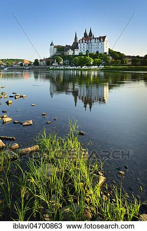 Castle hill with Cathedral and Albrechtsburg Castle is reflected in the river Elbe, Meissen, Saxony, Germany, Europe View Large Photo Image Stock Image - Castle hill with Cathedral and Albrechtsburg Castle is reflected in the river Elbe, Meissen, Saxony, Germany, Europe. Fotosearch