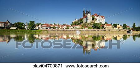 Castle hill with Cathedral and Albrechtsburg Castle is reflected in the river Elbe, Meissen, Saxony, Germany, Europe View Large Photo Image Stock Image - Castle hill with Cathedral and Albrechtsburg Castle is reflected in the river Elbe, Meissen, Saxony, Germany, Europe. Fotosearch