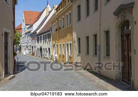Stock Image - Castle street in the old town of Torgau, Saxony, Germany, Europe. Fotosearch