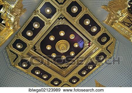 Ceiling in the Phra Maha Mondop, Wat Trimitr, Bangkok, Thailand, Asia, PublicGround, Asia View Large Photo Image Stock Photo - Ceiling in the Phra Maha Mondop, Wat Trimitr, Bangkok, Thailand, Asia, PublicGround, Asia. Fotosearch