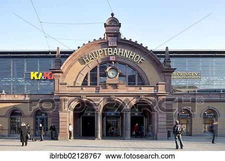 Stock Photo - Central Railway Station, Erfurt, Thuringia, Germany, Europe, PublicGround, Europe. Fotosearch
