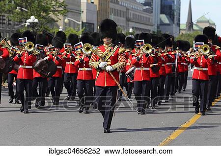 Stock Image - Changing the Guards, Parliament Hill, Ottawa, Ontario Province, Canada, North America. Fotosearch