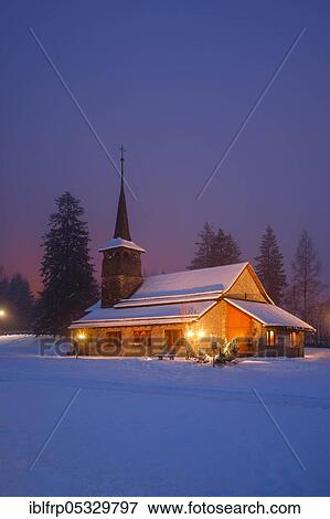 Stock Photo - Chapel, Kandersteg, Bernese Oberland, Switzerland, Europe. Fotosearch