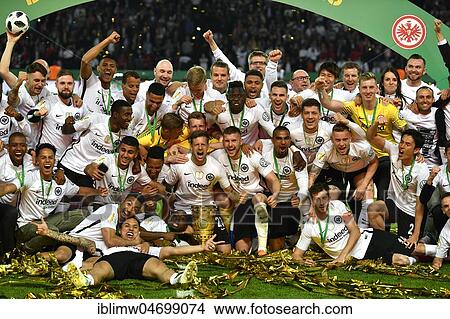 Cheering Eintracht Frankfurt after Cup victory under Winner's Arch, DFB Cup Final 2018, Olympiastadion Berlin, Germany, Europe View Large Photo Image Picture - Cheering Eintracht Frankfurt after Cup victory under Winner's Arch, DFB Cup Final 2018, Olympiastadion Berlin, Germany, Europe. Fotosearch