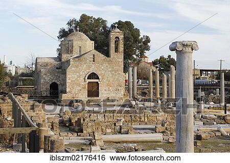 Chrysopolitissa Basilica, Agia Kyriaki and St. Pauls Pillar, Paphos, Cyprus, Greece, Europe View Large Photo Image Stock Photograph - Chrysopolitissa Basilica, Agia Kyriaki and St. Pauls Pillar, Paphos, Cyprus, Greece, Europe. Fotosearch