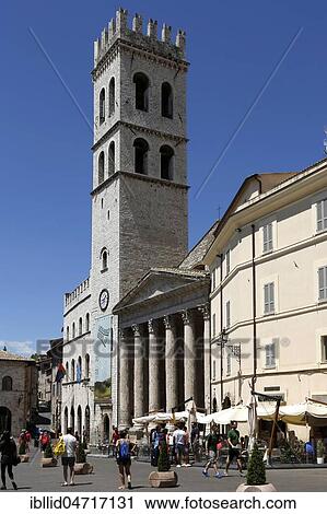 Church of Santa Maria sopra Minerva, Piazza del Comune, Assisi, Umbria, Italy, Europe View Large Photo Image Stock Image - Church of Santa Maria sopra Minerva, Piazza del Comune, Assisi, Umbria, Italy, Europe. Fotosearch