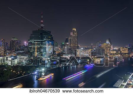 City view of Bangkok at night, view of skyline and river, Lebua State Tower, Bangkok, Thailand, Asia View Large Photo Image Stock Photo - City view of Bangkok at night, view of skyline and river, Lebua State Tower, Bangkok, Thailand, Asia. Fotosearch