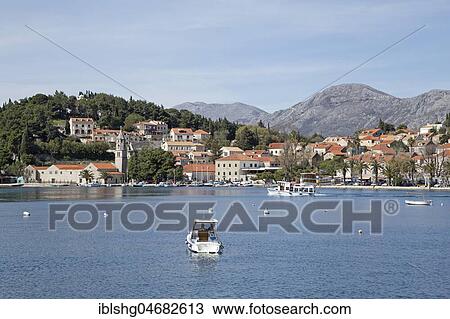 Coastal town Cavtat near Dubrovnik, Dalmatia, Croatia, Europe View Large Photo Image Stock Image - Coastal town Cavtat near Dubrovnik, Dalmatia, Croatia, Europe. Fotosearch