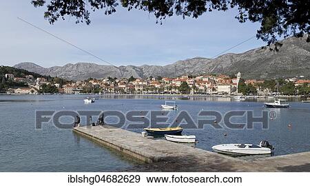 Coastal town Cavtat near Dubrovnik, Dalmatia, Croatia, Europe View Large Photo Image Stock Photo - Coastal town Cavtat near Dubrovnik, Dalmatia, Croatia, Europe. Fotosearch