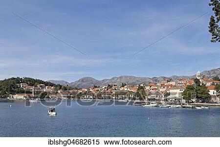 Coastal town Cavtat near Dubrovnik, Dalmatia, Croatia, Europe View Large Photo Image Stock Photography - Coastal town Cavtat near Dubrovnik, Dalmatia, Croatia, Europe. Fotosearch