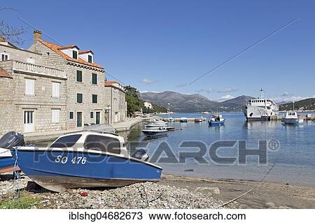 Coastal town Sudurad, Sipan Island, Elaphite Islands, Dalmatia, Croatia, Europe View Large Photo Image Stock Image - Coastal town Sudurad, Sipan Island, Elaphite Islands, Dalmatia, Croatia, Europe. Fotosearch