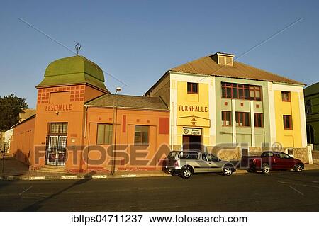 Colonial building, former reading hall and gymnasium, Lüderitz, Namibia, Africa View Large Photo Image Stock Photo - Colonial building, former reading hall and gymnasium, Lüderitz, Namibia, Africa. Fotosearch