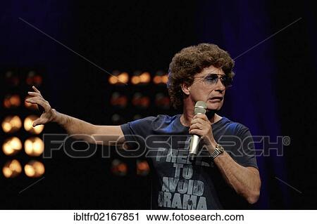 Stock Image - Comedian Atze Schroeder during a show in Koblenz, Rhineland-Palatinate, Germany, Europe. Fotosearch