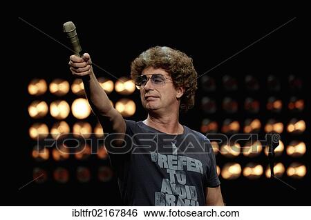 Stock Photograph - Comedian Atze Schroeder during a show in Koblenz, Rhineland-Palatinate, Germany, Europe. Fotosearch
