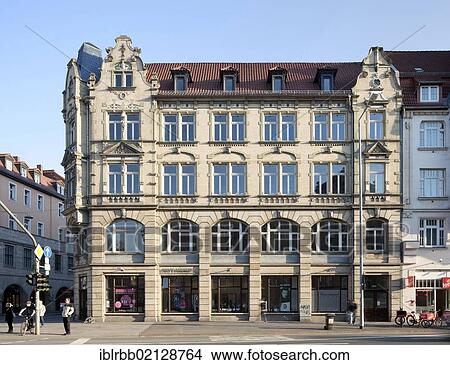 Picture - Commercial building on the Juri-Gagarin-Ring, Erfurt, Thuringia, Germany, Europe, PublicGround, Europe. Fotosearch