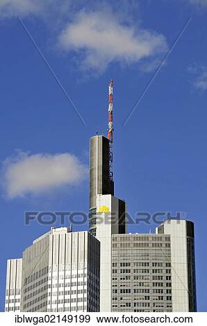 Stock Photo - Commerzbank Tower, Frankfurt am Main, Hesse, Germany, Europe, PublicGround, Europe. Fotosearch