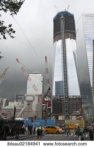 Construction site of a high-rise building, construction of a skyscraper, One World Trade Center, Freedom Tower, American Flag, 9-11 Memorial, Ground Zero, Financial District, Manhattan, New York City, USA, North America, America, North America View Large Photo Image Stock Image - Construction site of a high-rise building, construction of a skyscraper, One World Trade Center, Freedom Tower, American Flag, 9-11 Memorial, Ground Zero, Financial District, Manhattan, New York City, USA, North America, America, North America. Fotosearch