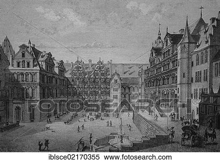 Courtyard of Heidelberg Castle in 1683, Heidelberg, Baden-Wuerttemberg, Germany, historical engraving, 1883, Europe View Large Photo Image Stock Photography - Courtyard of Heidelberg Castle in 1683, Heidelberg, Baden-Wuerttemberg, Germany, historical engraving, 1883, Europe. Fotosearch