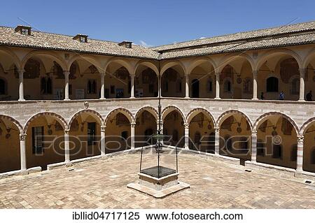 Courtyard of the Basilica of San Francesco, Assisi, Umbria, Italy, Europe View Large Photo Image Stock Photography - Courtyard of the Basilica of San Francesco, Assisi, Umbria, Italy, Europe. Fotosearch